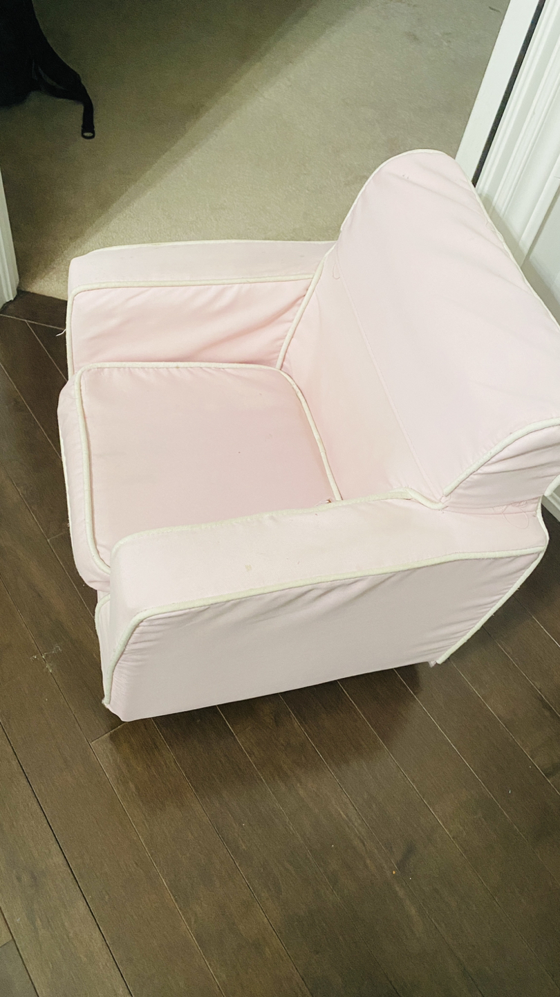 Kids sofa pink pottery barn - photo 3
