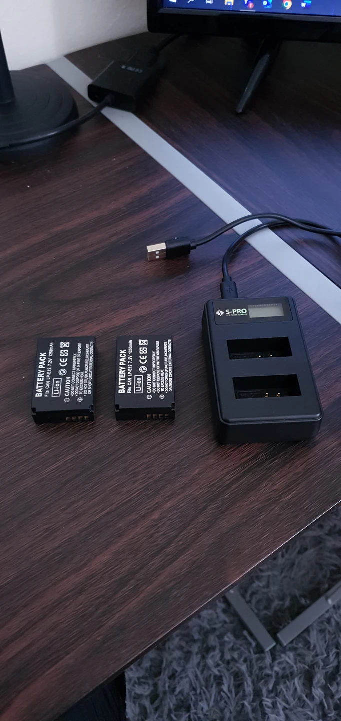 2 LP-E12 Batteries With USB Dual Charger, Canon M50, M50 ii - photo 2