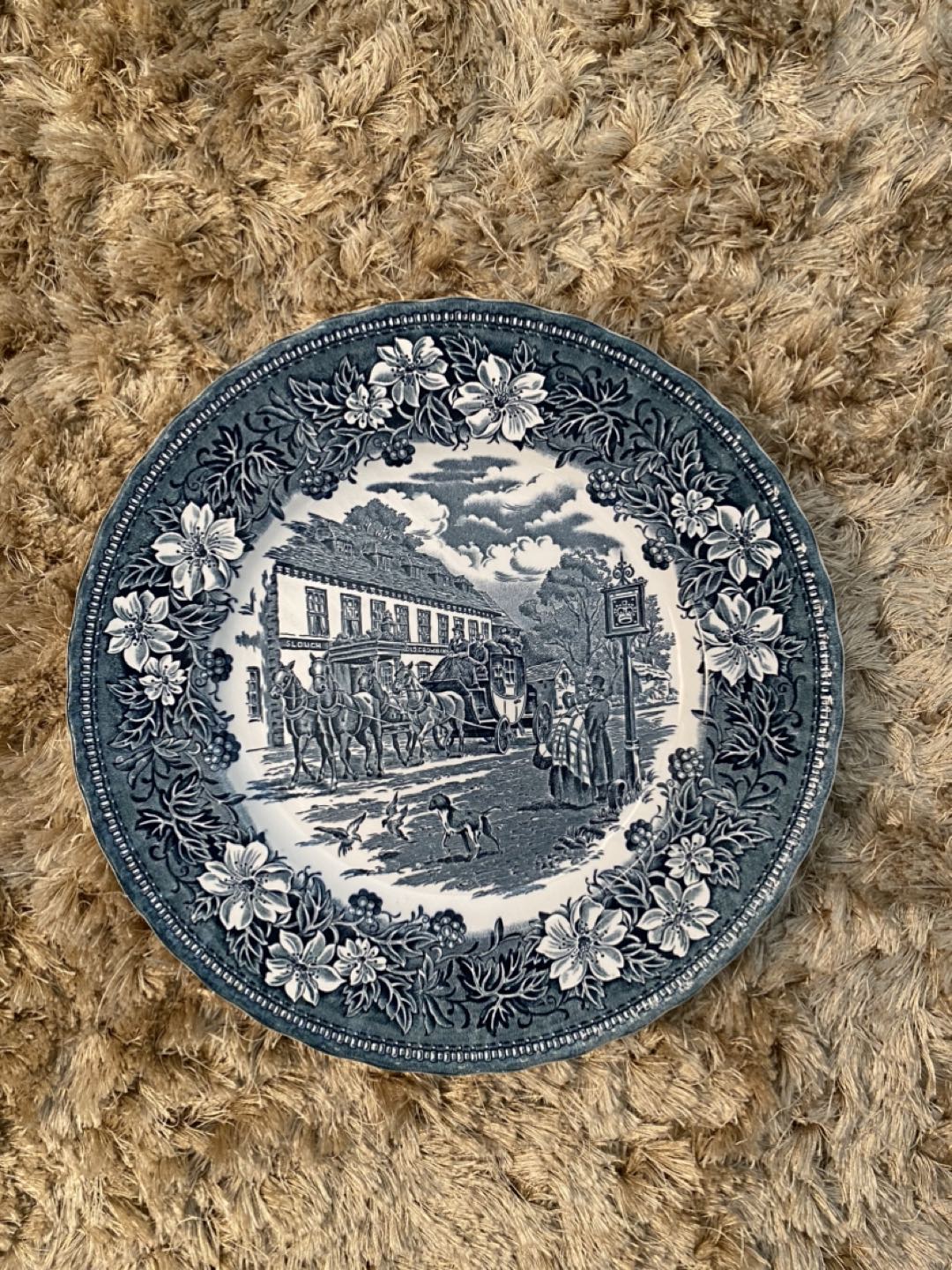 Vintage Tableware Taverns Royal Tudor Ware Blue England 1828 - photo 3