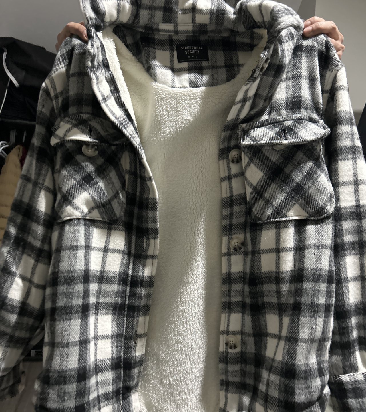 Casual fleece lined jacket