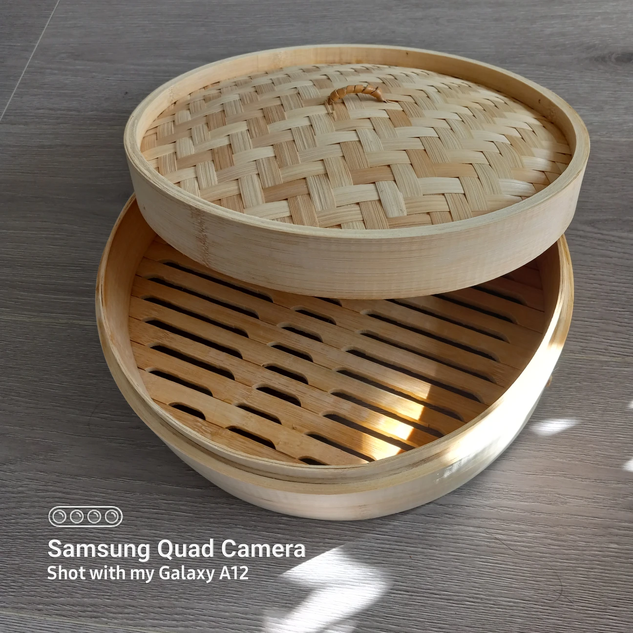 new large 12" bamboo steamer