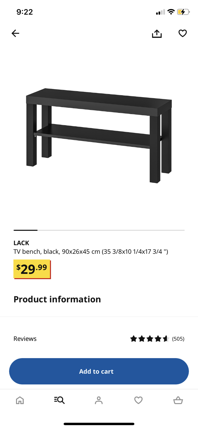 Ikea lack bench