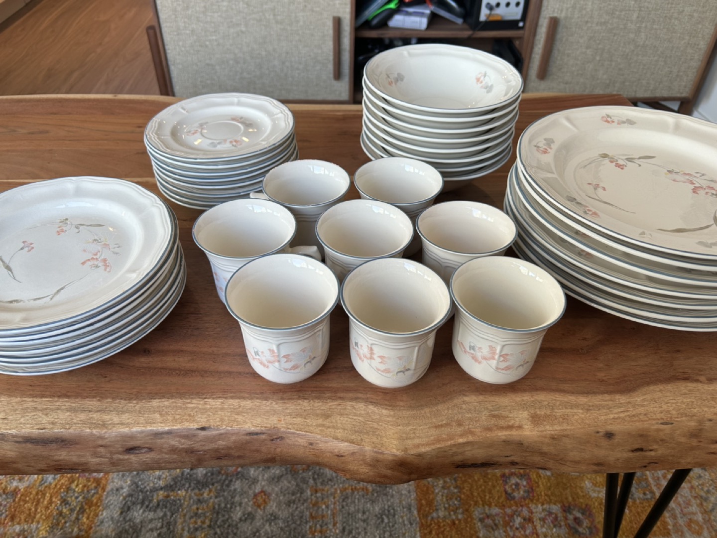 Entire antique plate/cup set