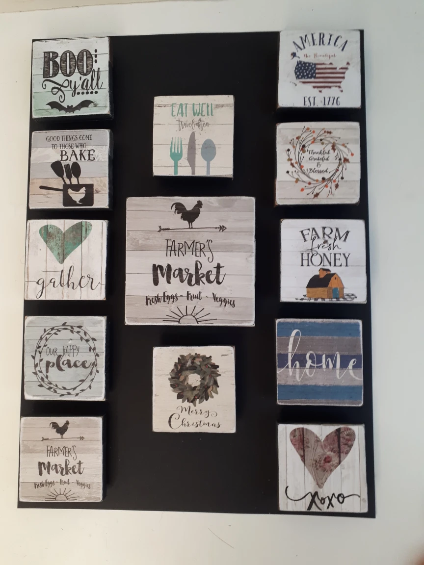 Set of 13 Farmer's Market Refrigerator Magnets
