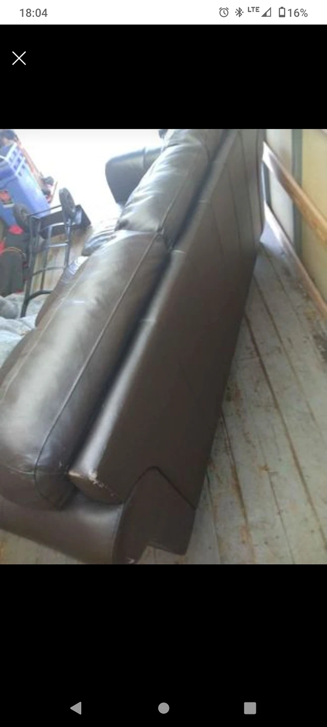 Brown Leather Couch, Sofa, Living Room Furniture FREE DELIVERY - photo 2