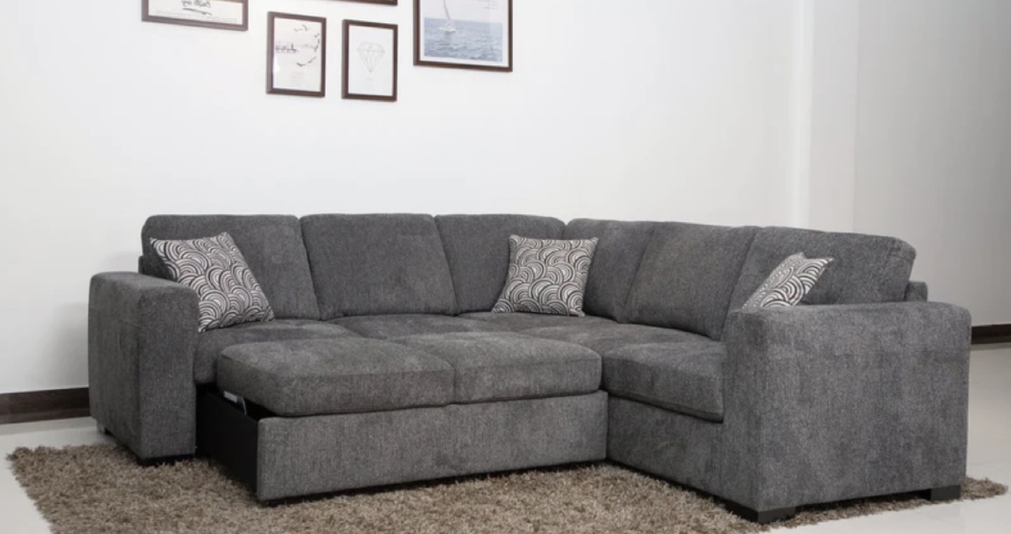 Free Delivery! Sectional Sofa Bed Couch W/ Pullout Bed - photo 2