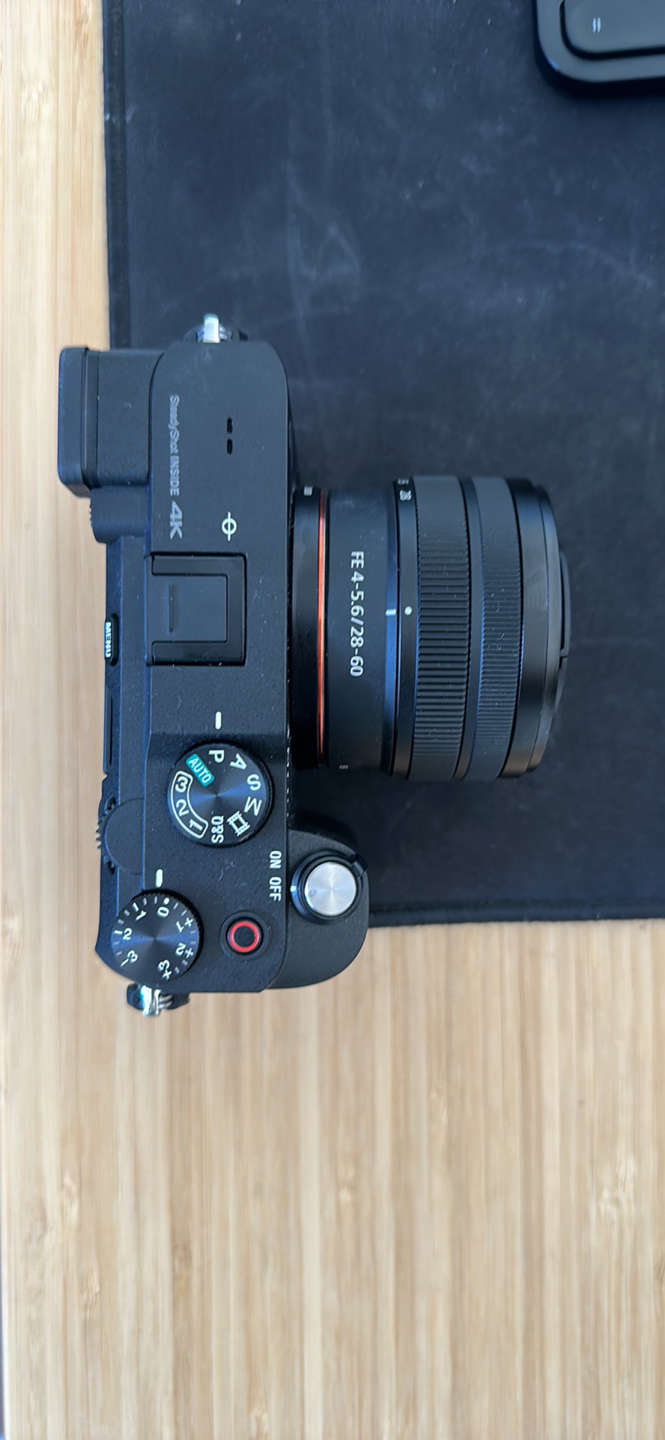 Sony A7C Camera with 28-60mm lens and 50mm prime lens