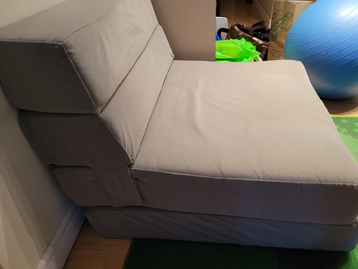 Used Sofa bed tri-fold. - photo 2