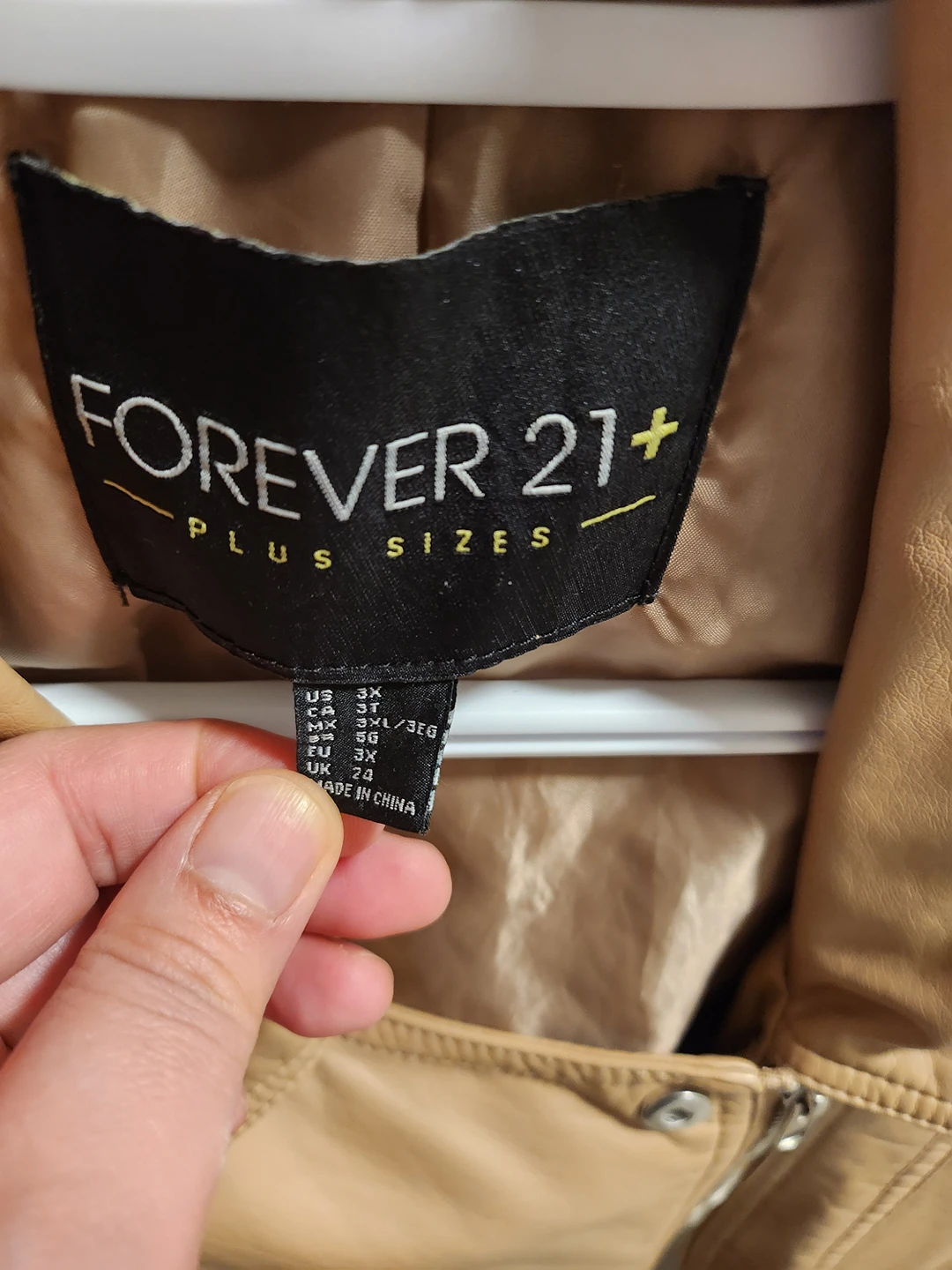 Forever 21 Leather Jacket in Beige - photo 2