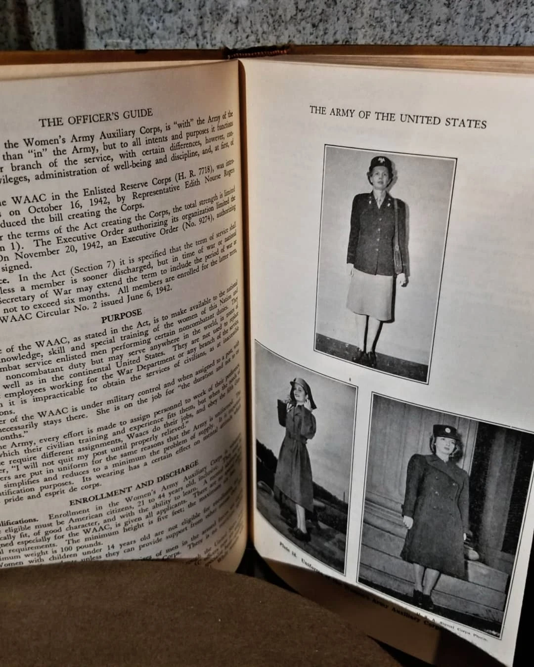 WW2 US Auxiliary Women Officer photos and officers guide book - photo 5