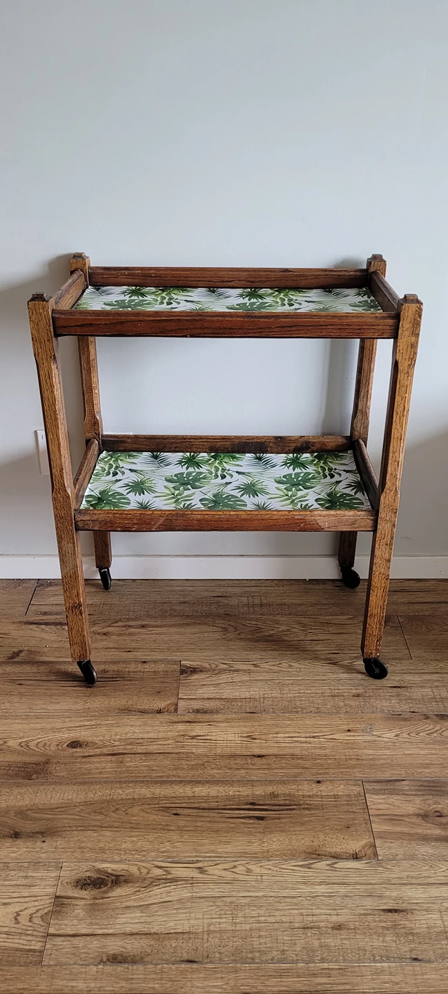 Wood bar cart 🍸