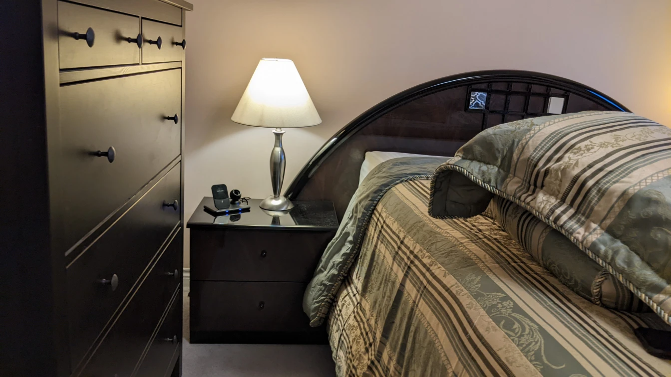 Floating Bedframe with night tables.