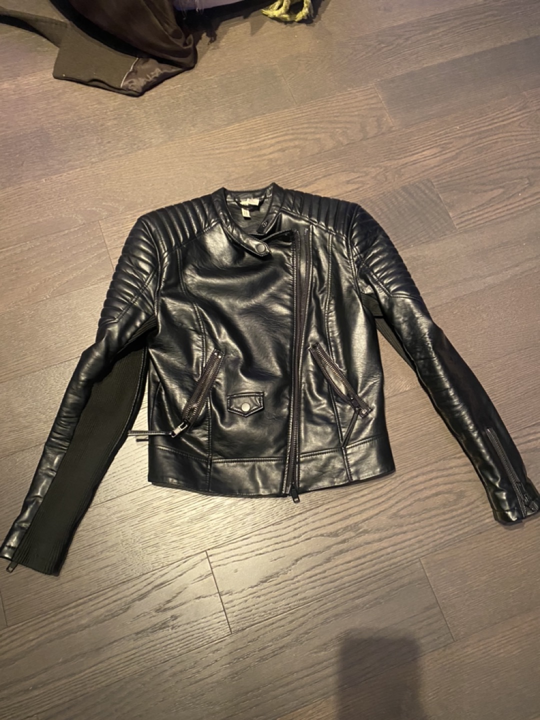 H&M PU leather jacket