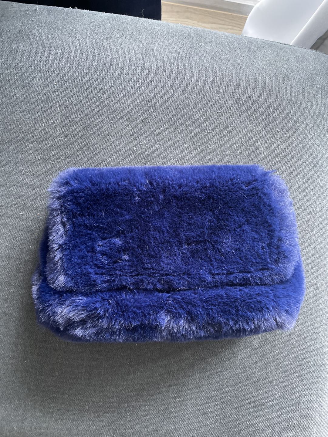 Fluffy navy blue purse image indicator(4)