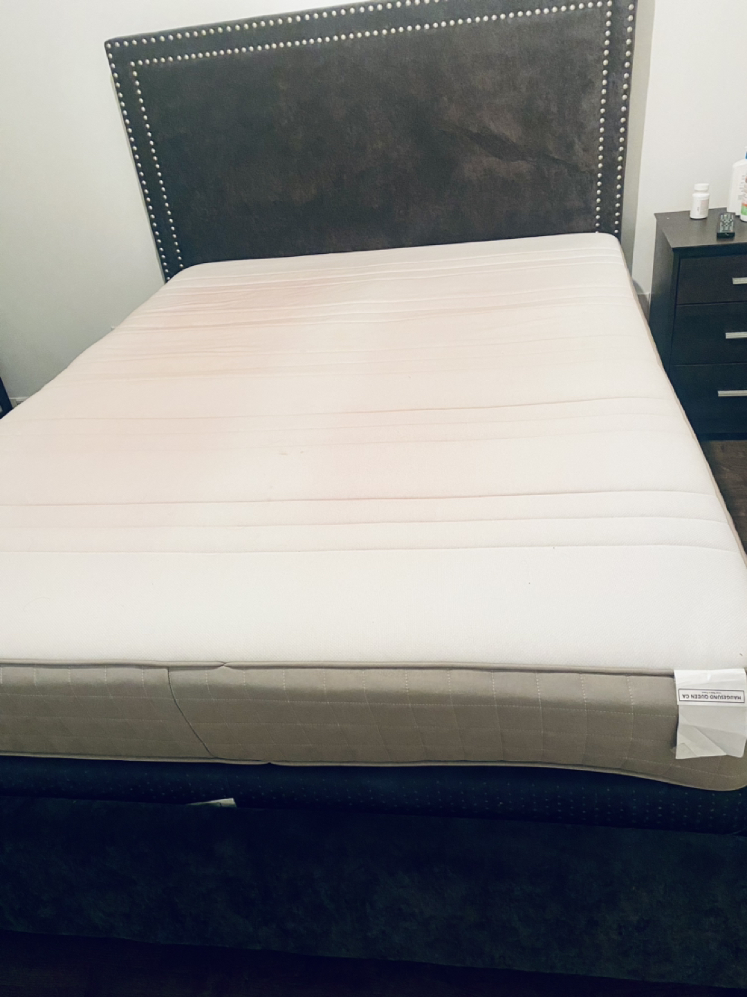 Ikea haugesund queen mattress on sale in very good condition.