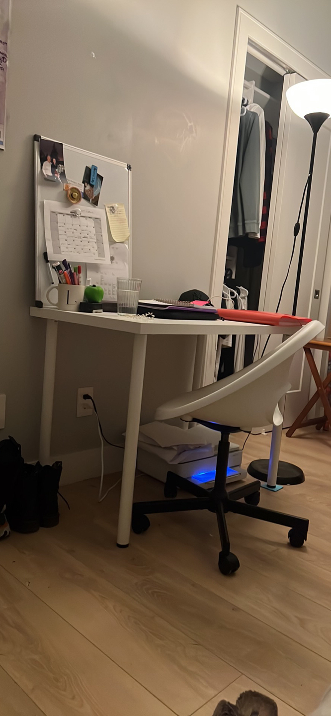 Ikea white matte desk