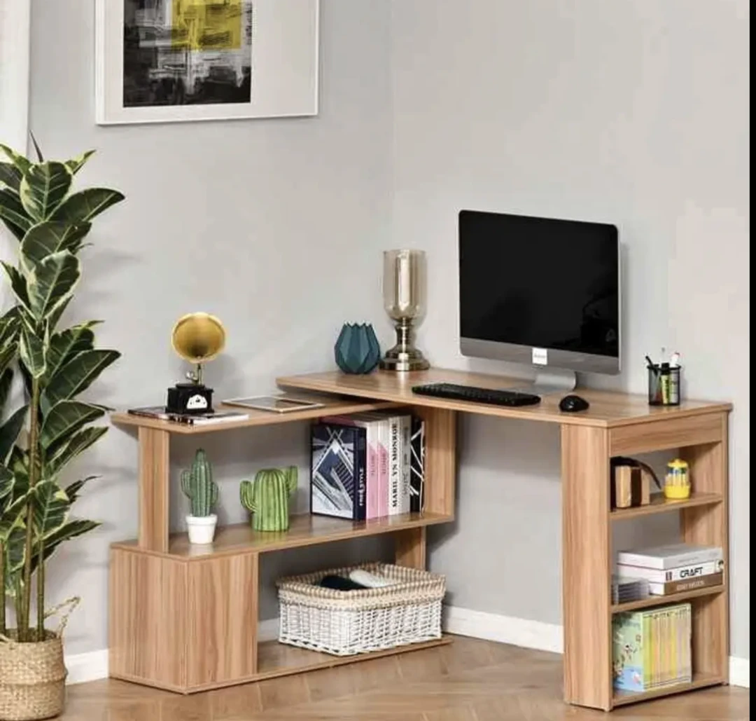 Hybrid Transforming Desk Credenza Sideboard (Maple)