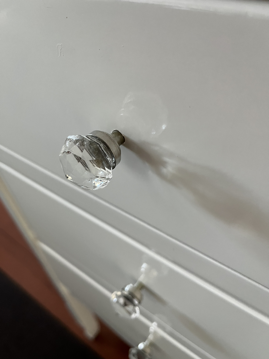 Solid wood white night stand 3 drawers - photo 2