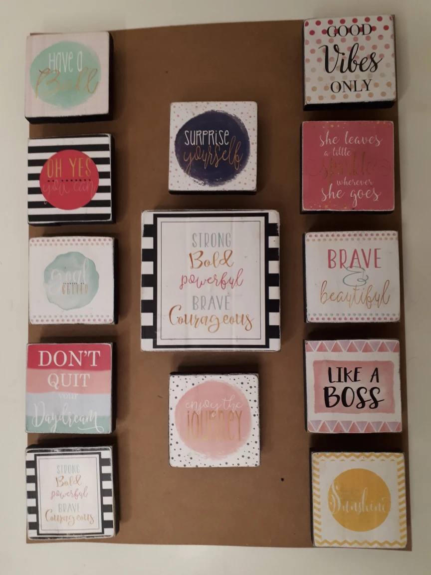 Set of 13 Refrigerator Magnets Motivational