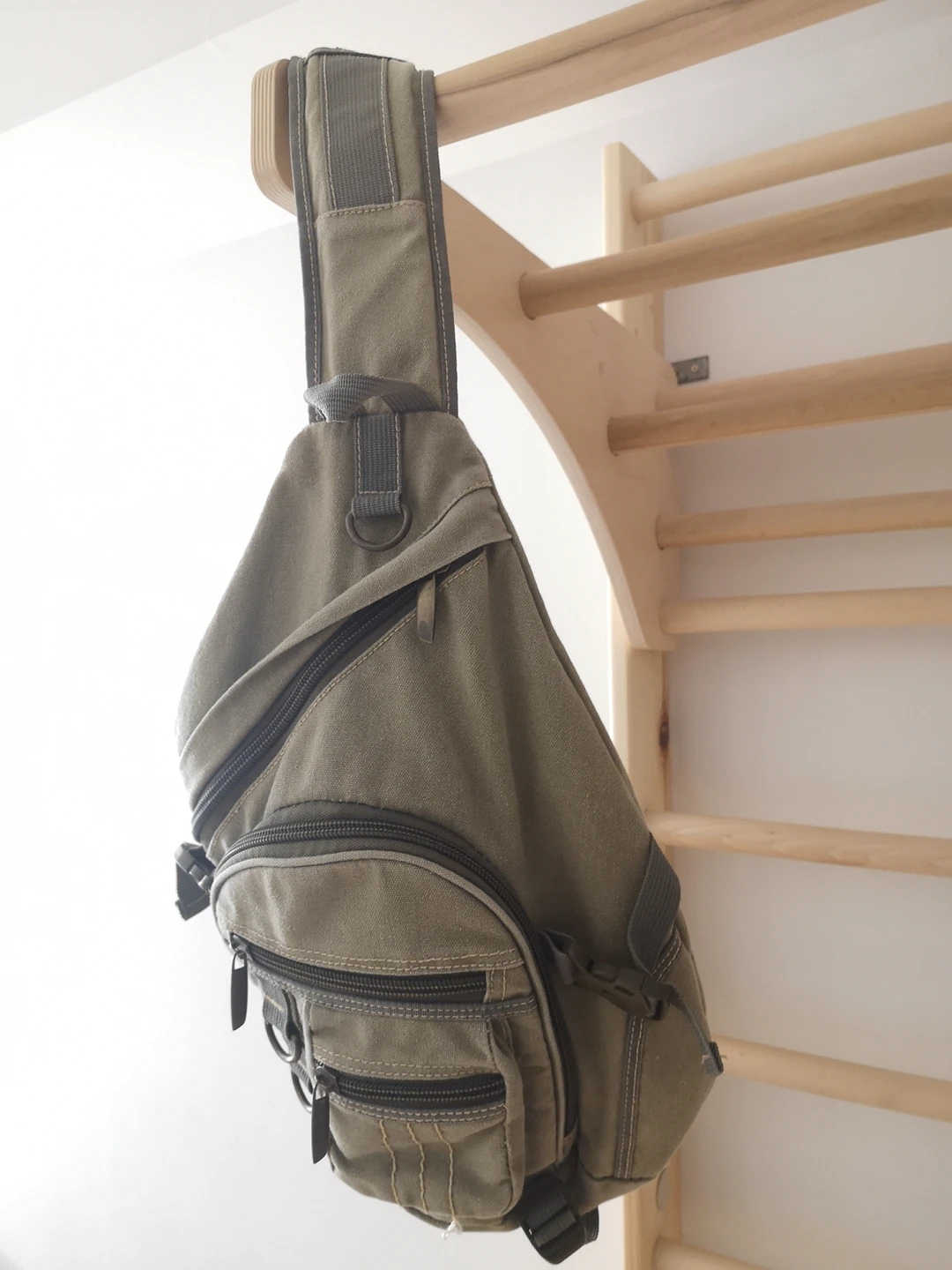 Olive Canvas Sling Bag thumbnail