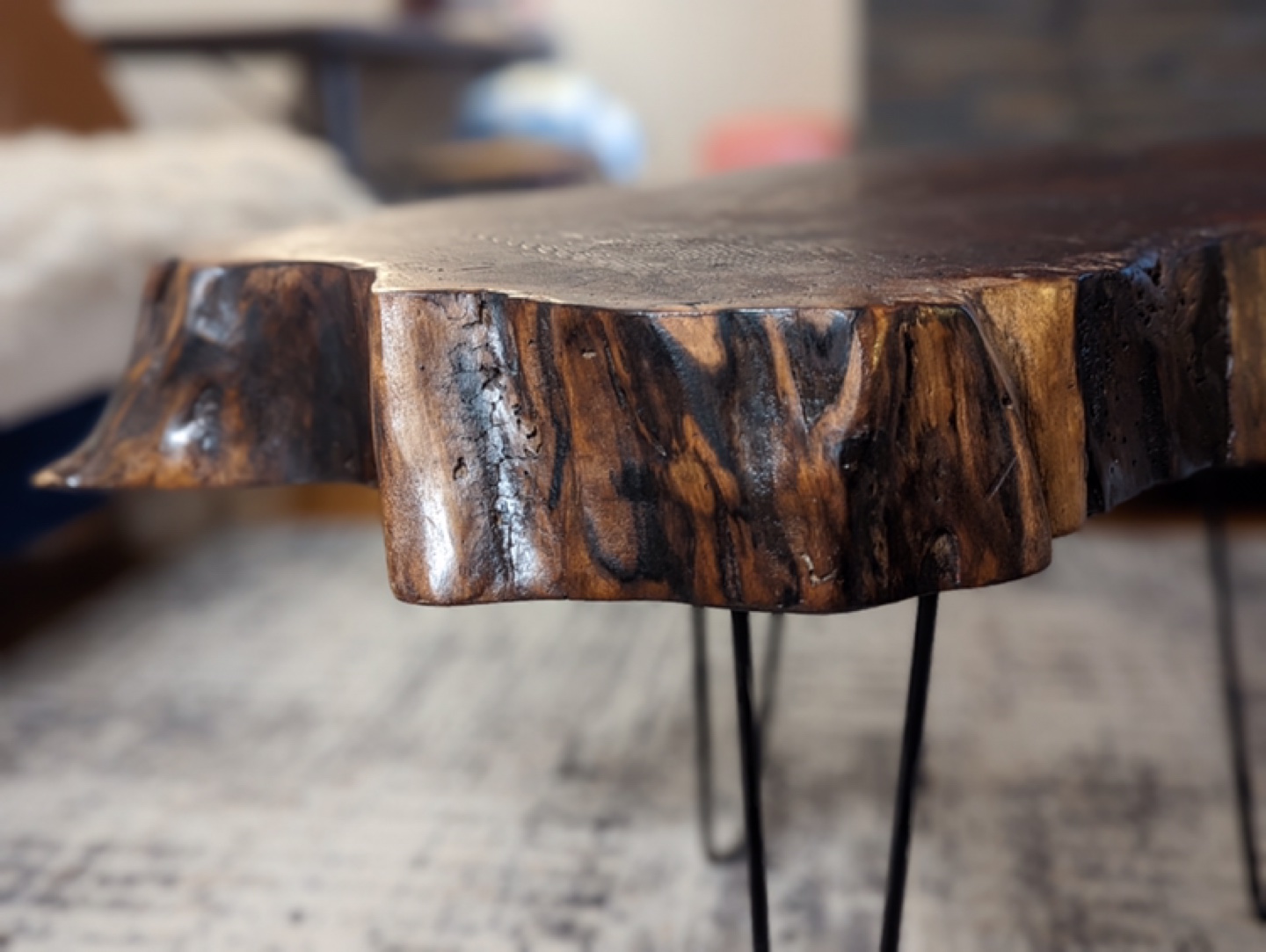 Hand Crafted Solid Walnut Coffee Table. image indicator(4)