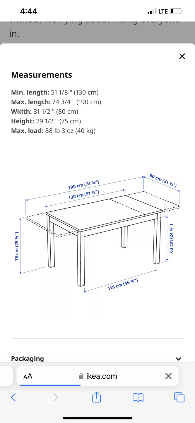 Ikea dining table -extendable - photo 5