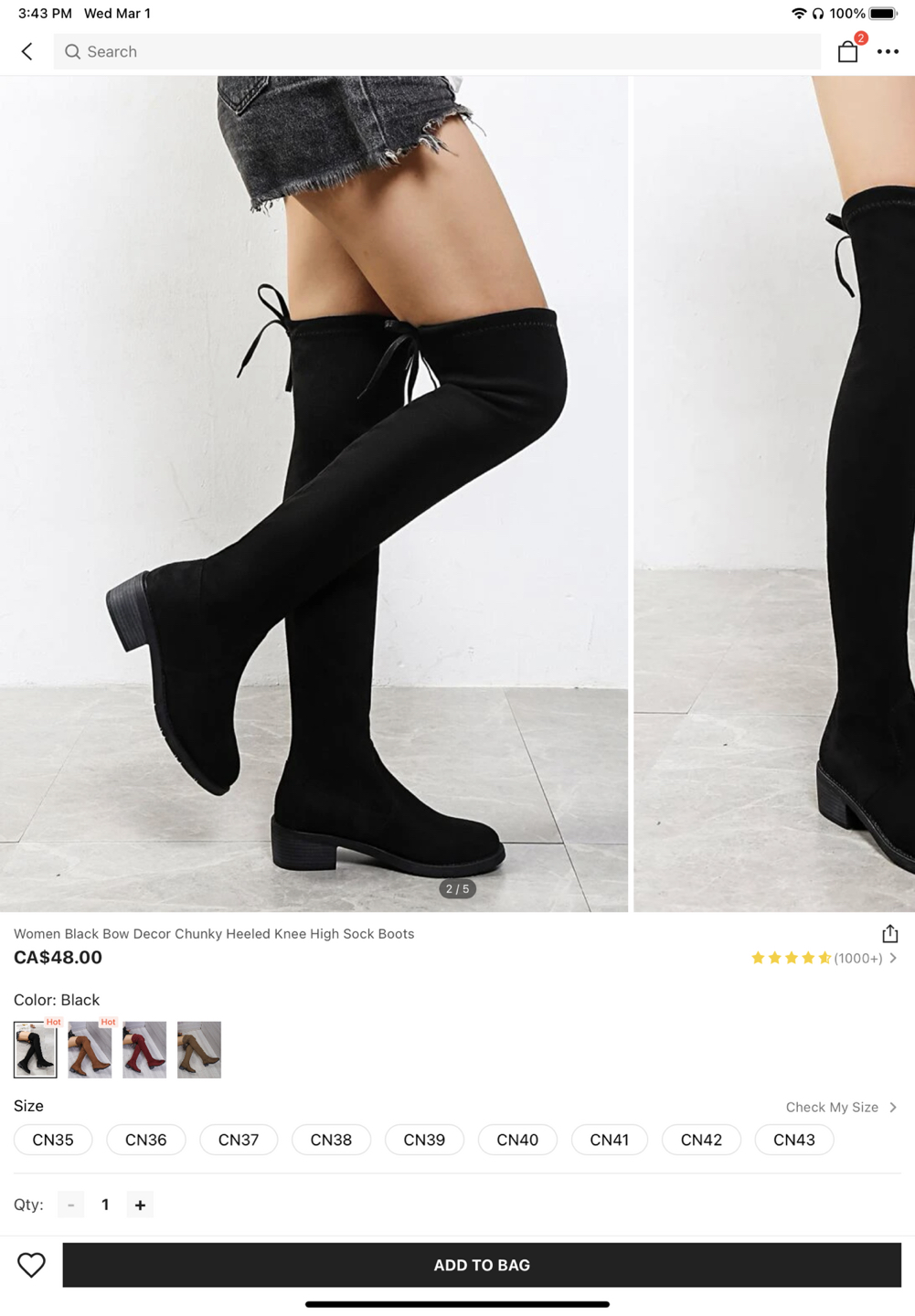 Shein Knee High Sock Boots