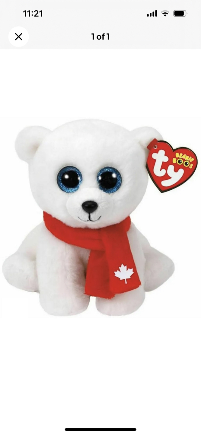 💸 Ty Beanie Boos - NANOOK NANUQ the 6" Polar Bear thumbnail