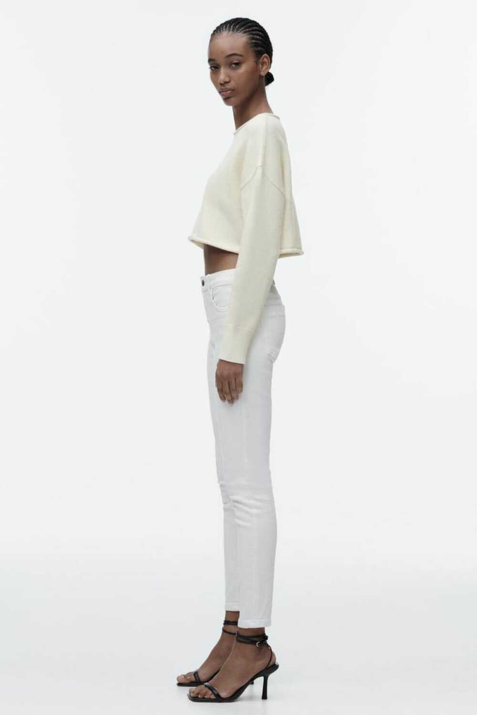 Zara White Skinny Jeans - Size 2 image indicator(5)