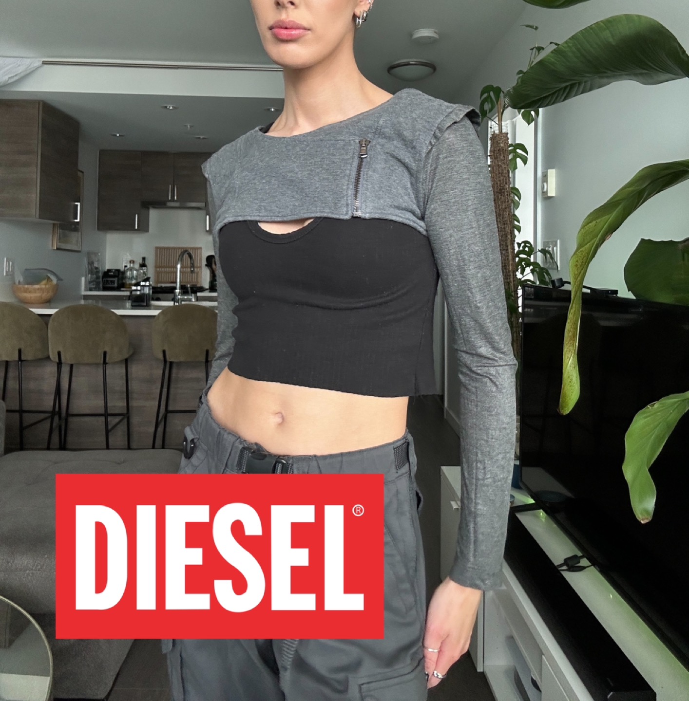 grey diesel bolero shrug