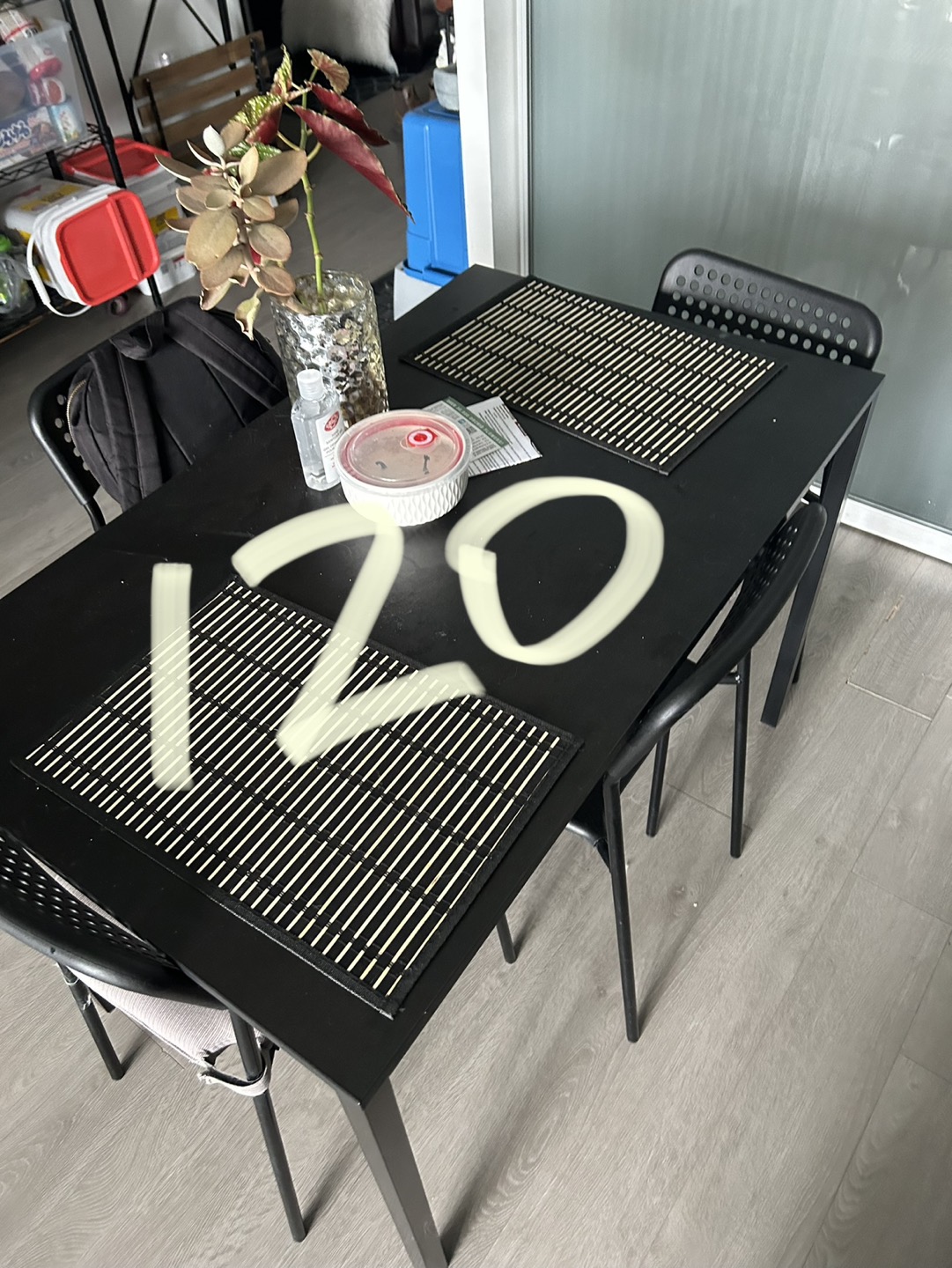 Dinner table with chairs