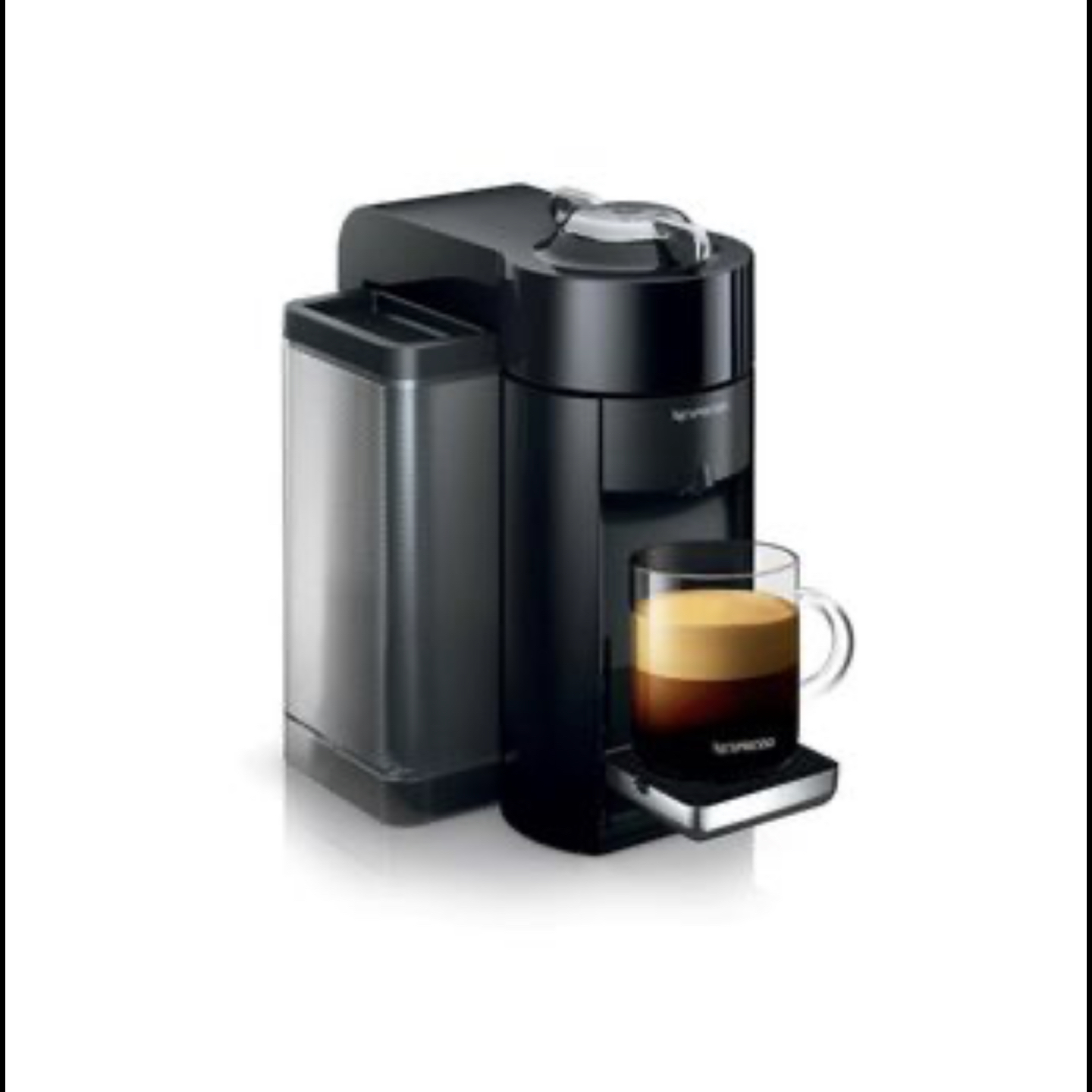Nespresso Vertuo Deluxe Black Flat Head & Aeroccino Bundle