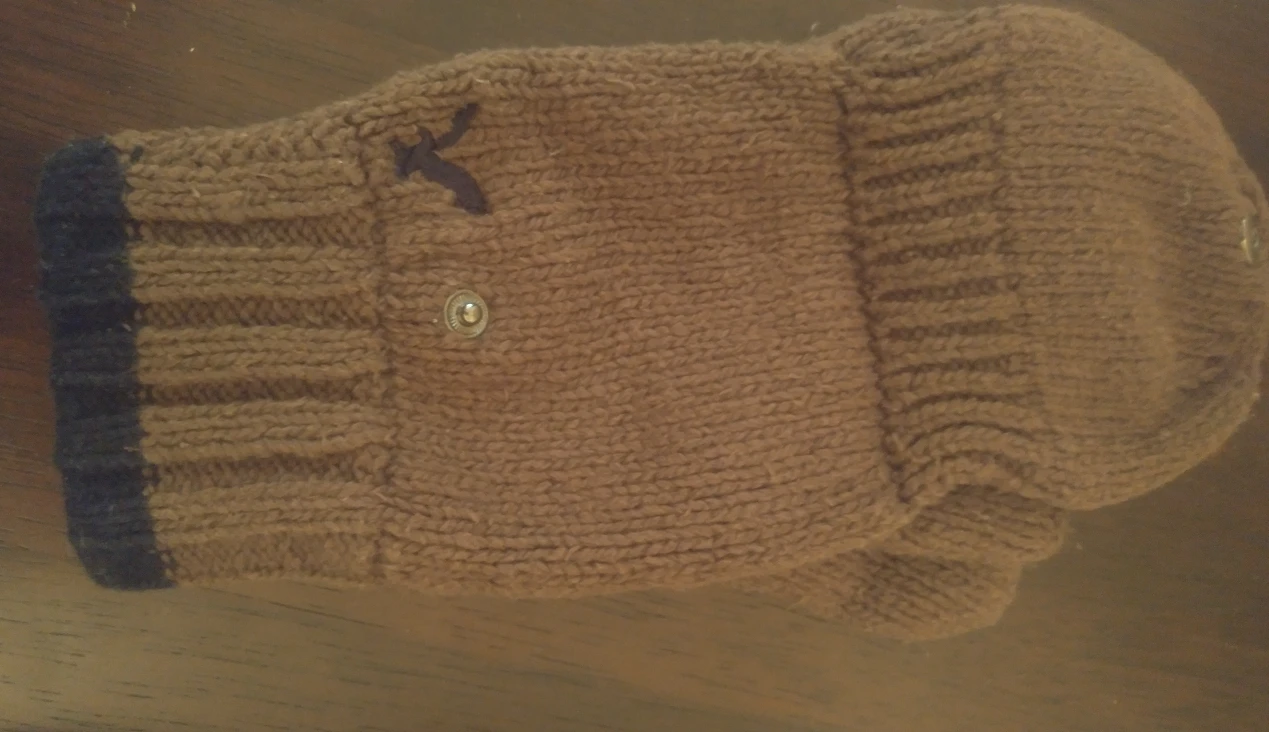 Brown Fingerless Winter Gloves image indicator(2)