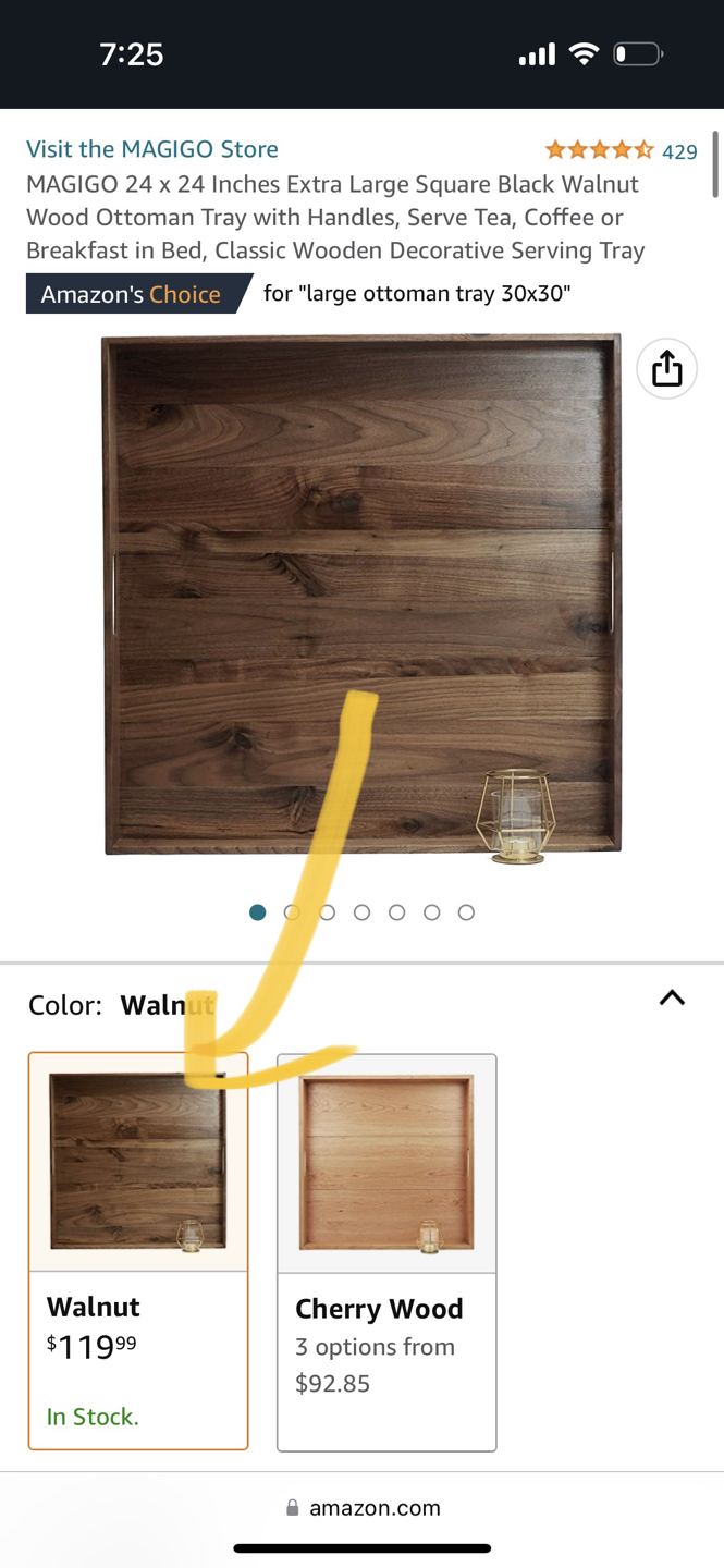 Wood Ottoman Tray with Handles 🦃 image indicator(2)