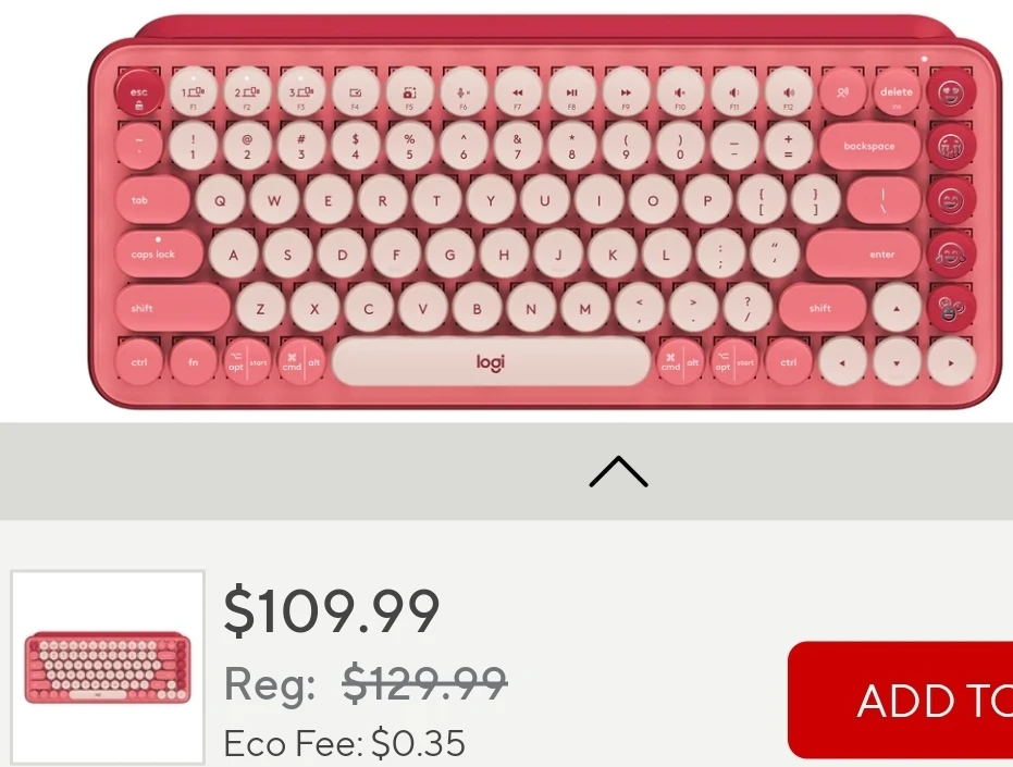 Logitech POP Keys Mechanical Wireless Keyboard - Heartbreaker image indicator(3)