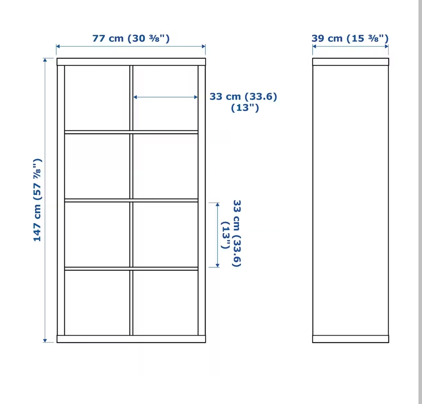 IKEA Kallax shelving unit x2 - 2x4 units - photo 3