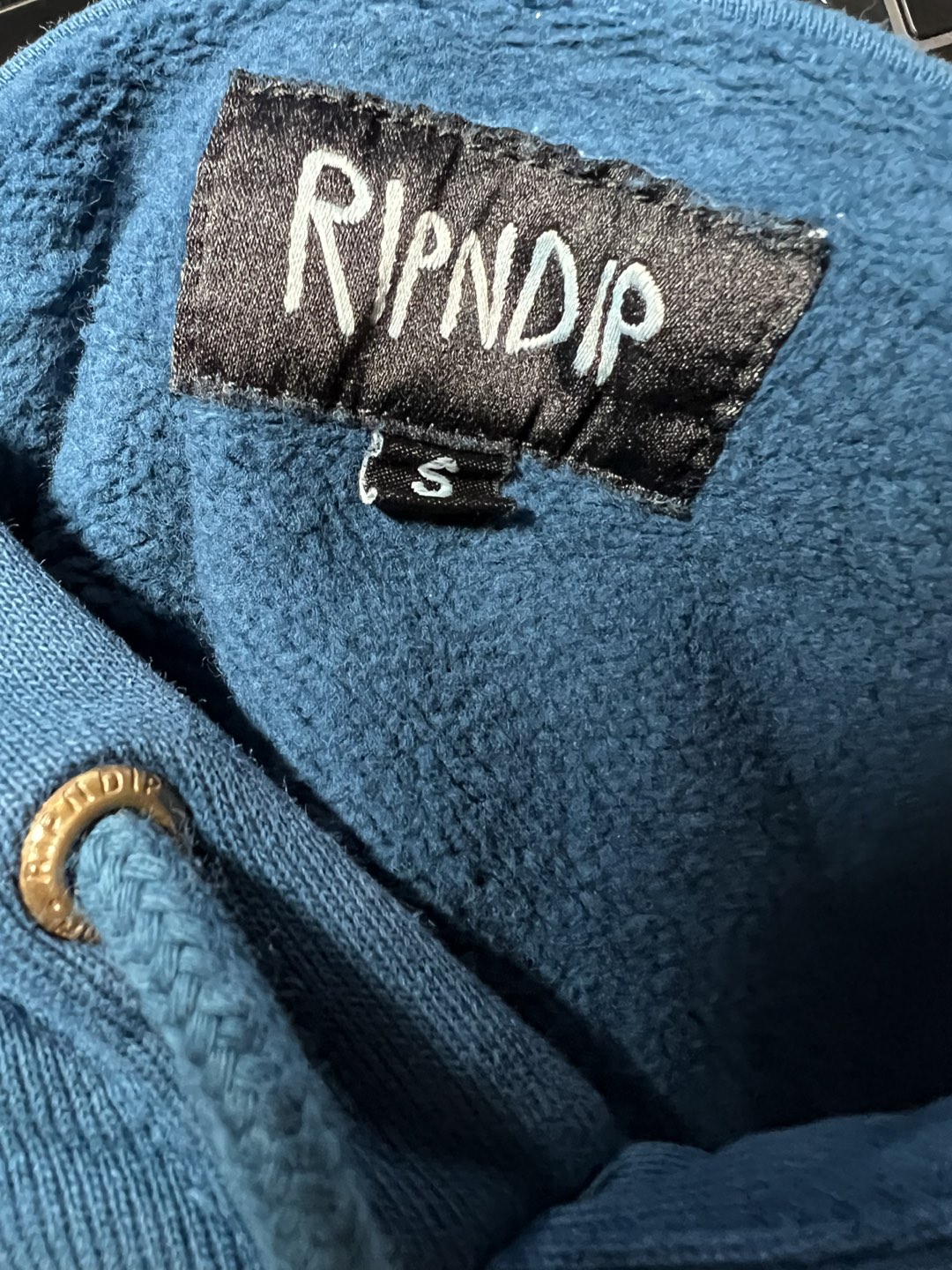 BRAND NEW RIPNDIP Super Sanerm Hoodie (Navy/Neon Green Dye) - photo 5