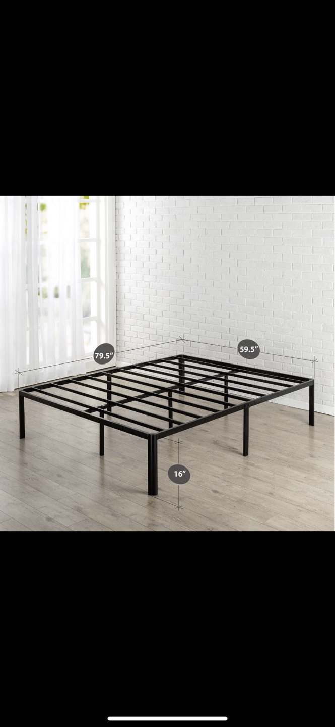 Can Metal Platform Bed Frame w/ Steel Slat Support - photo 3