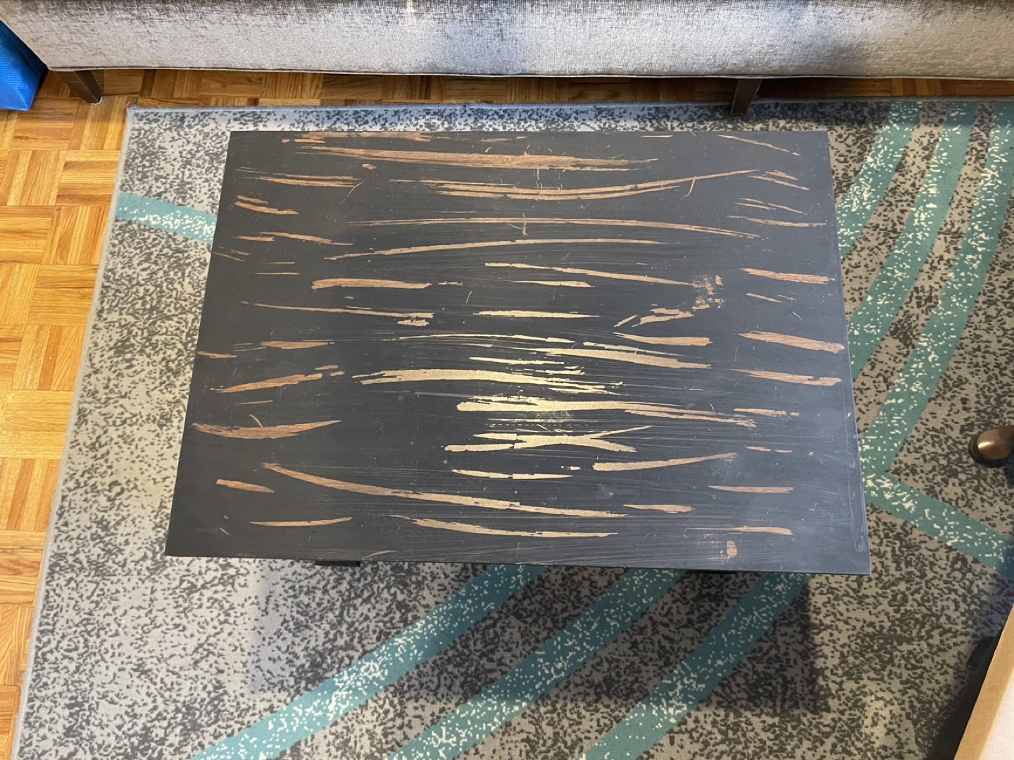 Black wood coffee table - photo 2