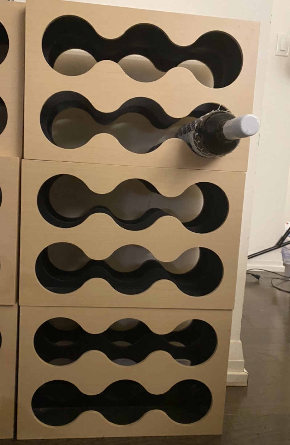 Stack of Three Designer Wine Holders thumbnail