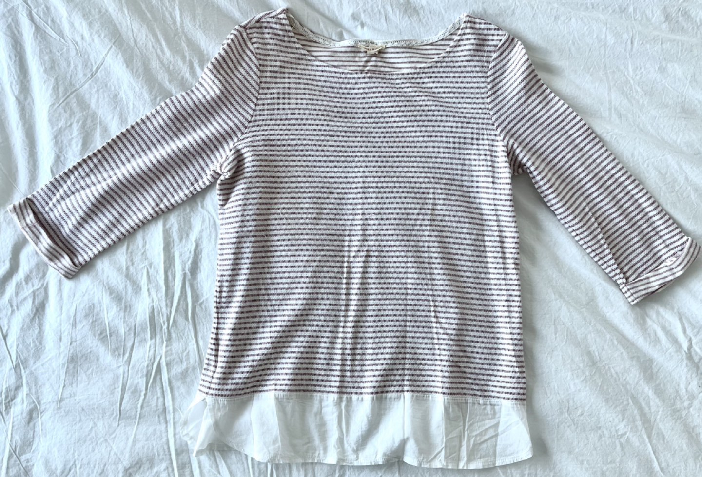 ✨99% new ESPRIT Orange & White stripes top
