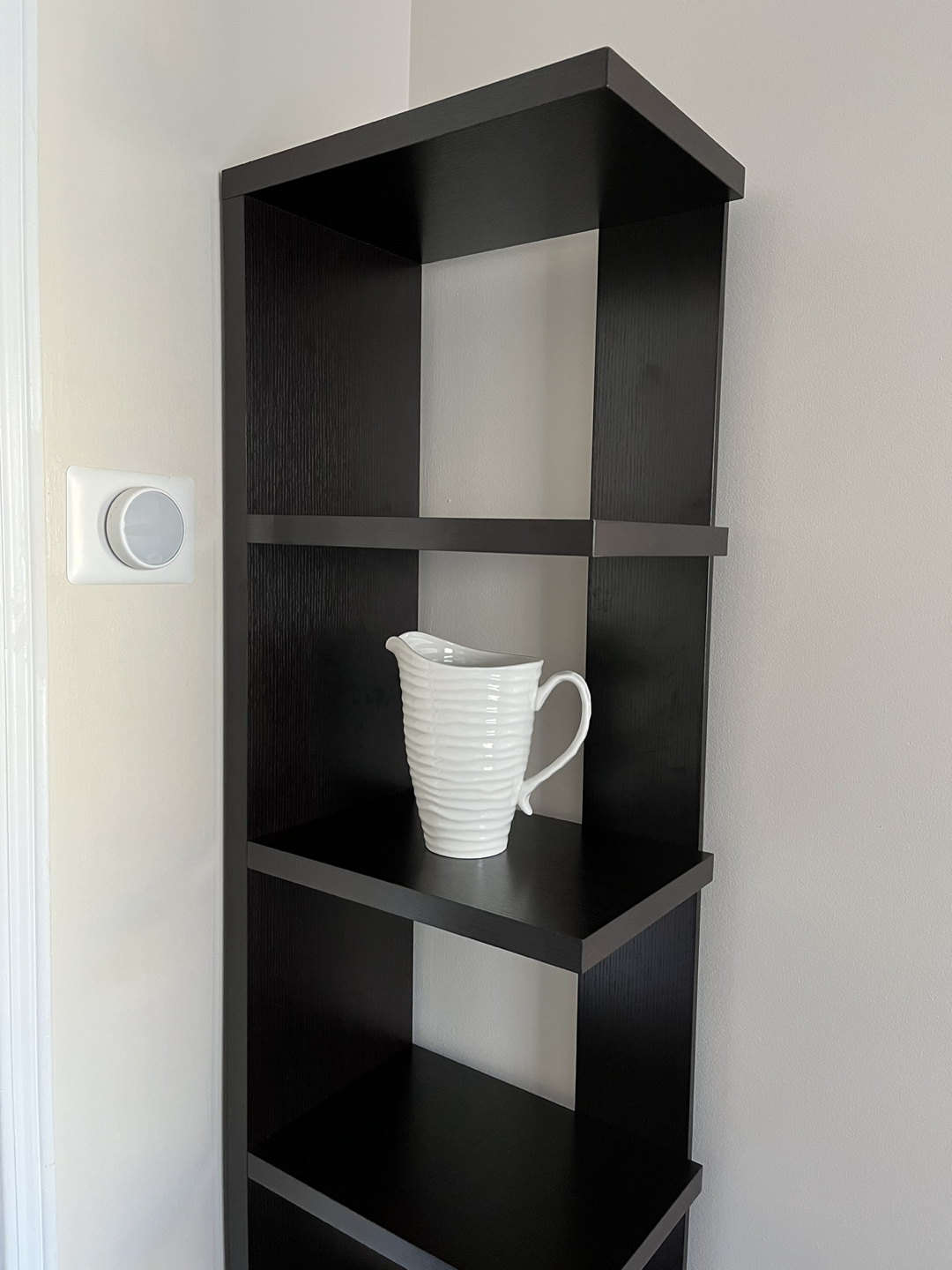 Reversible Bookcase, black, 5 shelves
