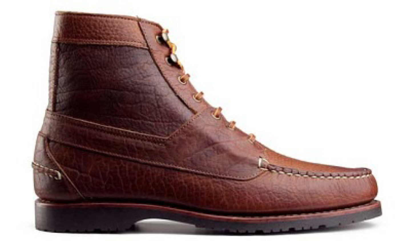 Allen Edmonds Moc Toe Bison Leather boots, size 10, Moccasins thumbnail
