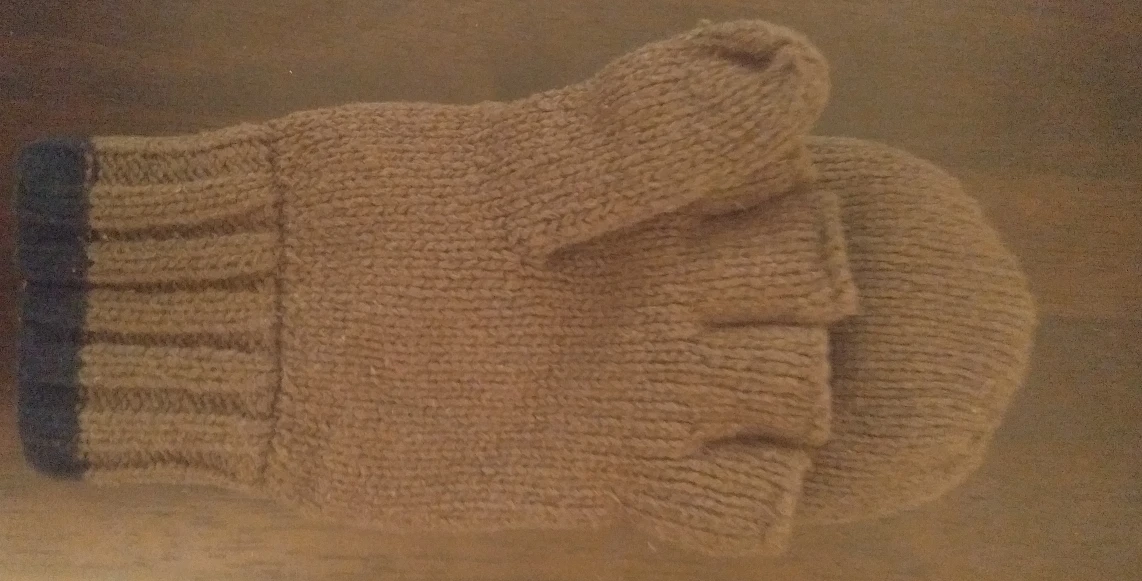 Brown Fingerless Winter Gloves image indicator(3)