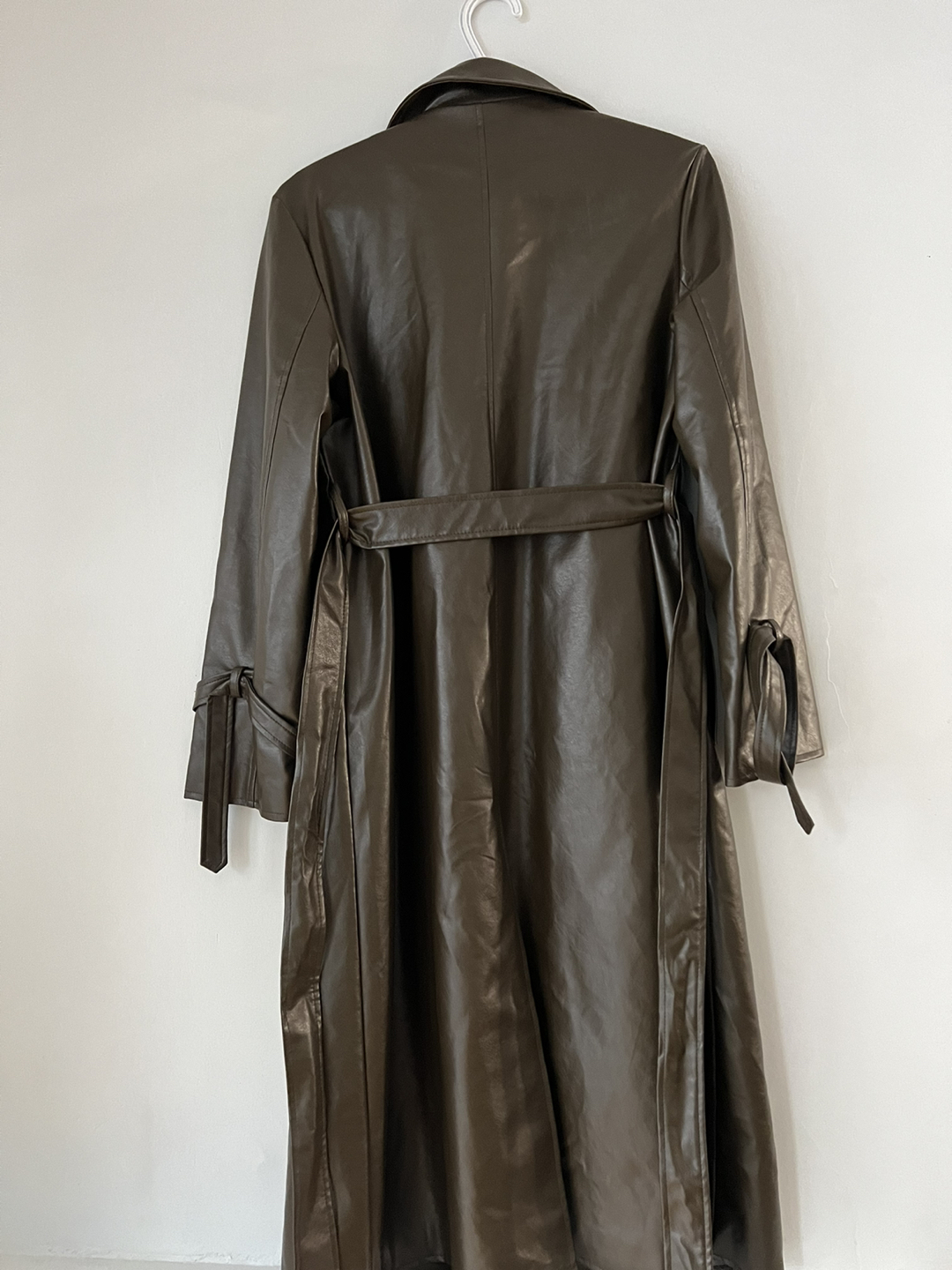 Faux leather trench - photo 2