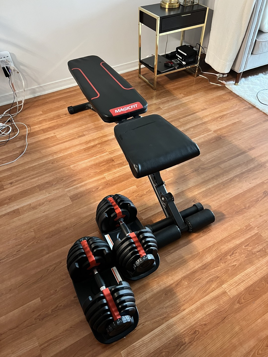 Adjustable Dumbbells & Workout Bench - photo 3