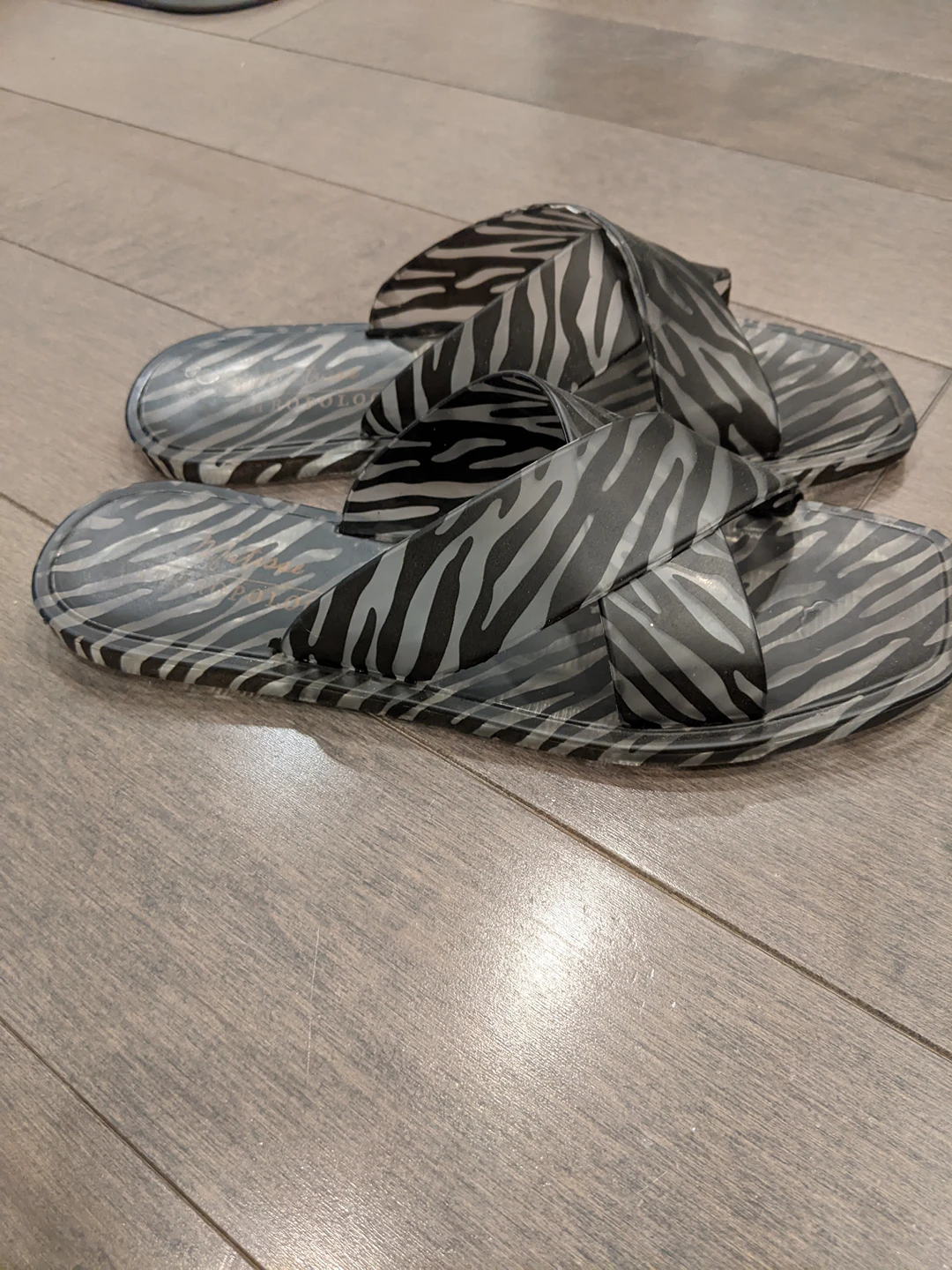 zebra print sandals thumbnail