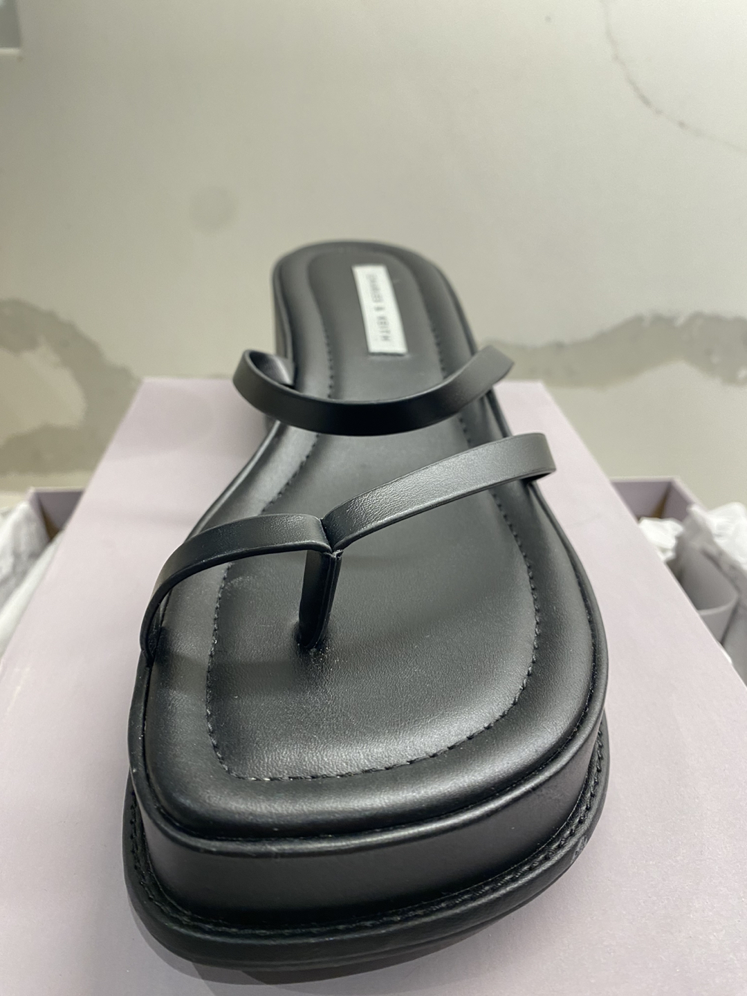 Charles and Keith BNIB Black Wedge Sandal , Size 41 (11) thumbnail
