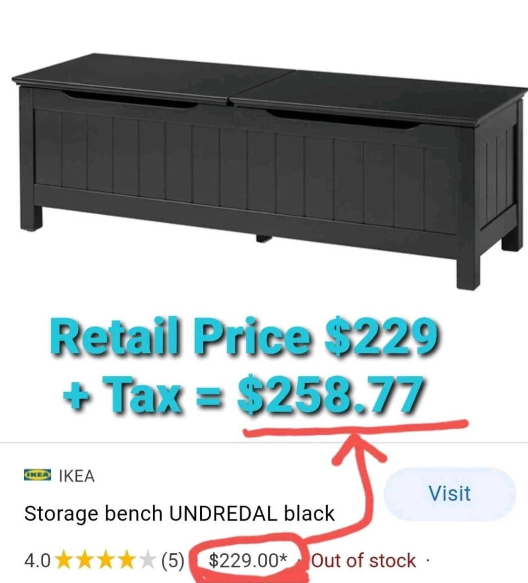Ikea Storage Bench White thumbnail