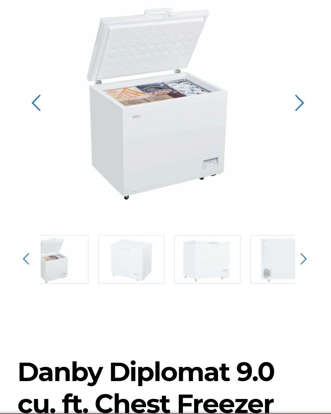 Danby Diplomat 9.0 cu. ft. Chest Freezer  Deep Freezer